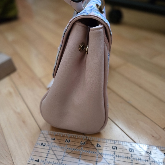 Floral Pink and Blue Women's Bag - Picture 5 of 6